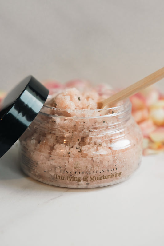 Purifying + Moisturizing: PINK HIMALAYAN SALT SCRUB